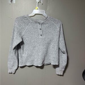 Old Navy Gray Plush Knit Cardigan